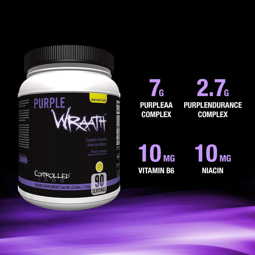 Controlled Labs Purple Wraath in motion during training for intra-workout endurance support