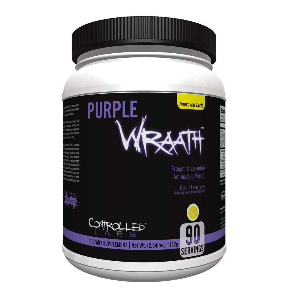 Purple Wraath Lemonade bottle and scoop