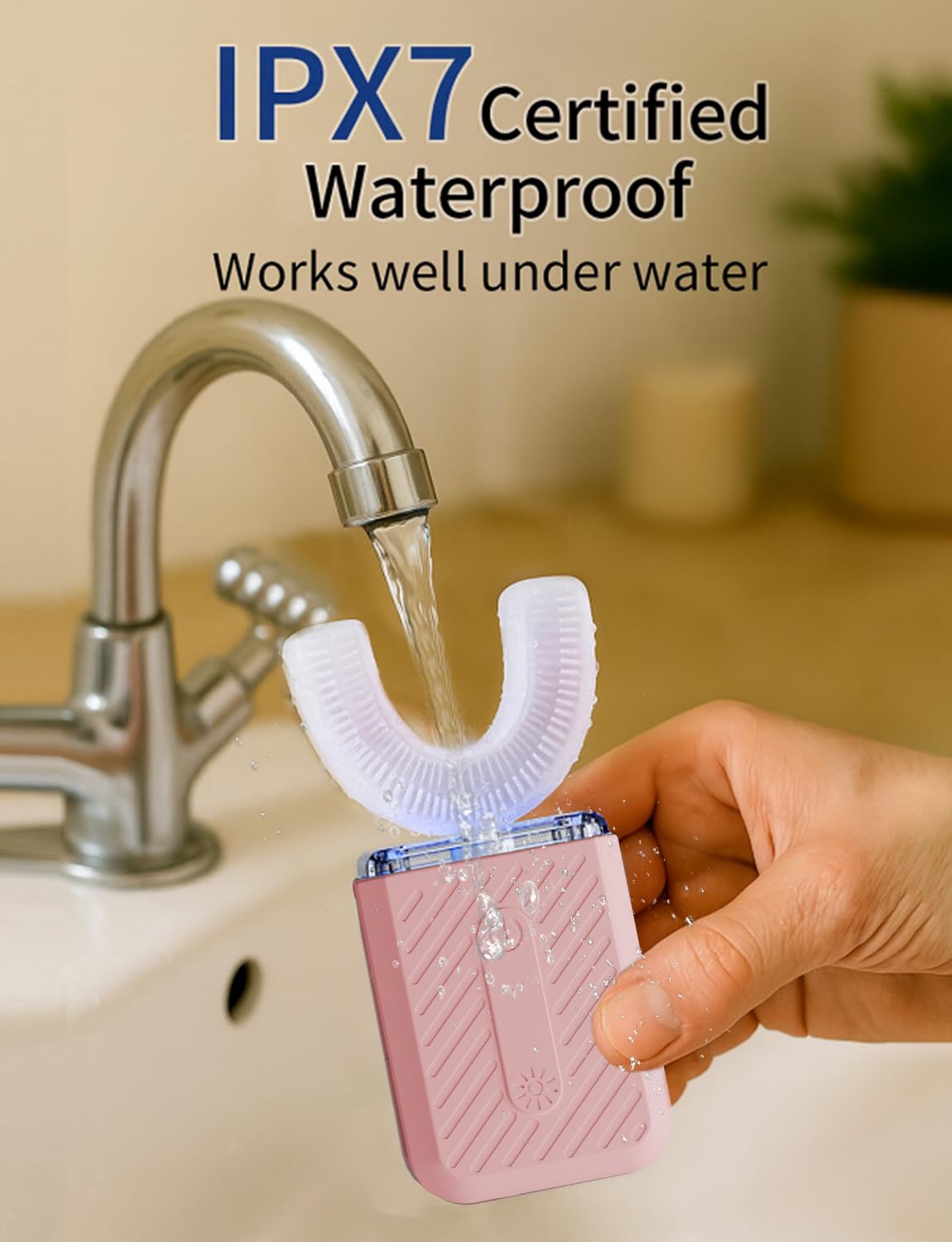 Ergonomic U-shaped handle design of COOBST toothbrush