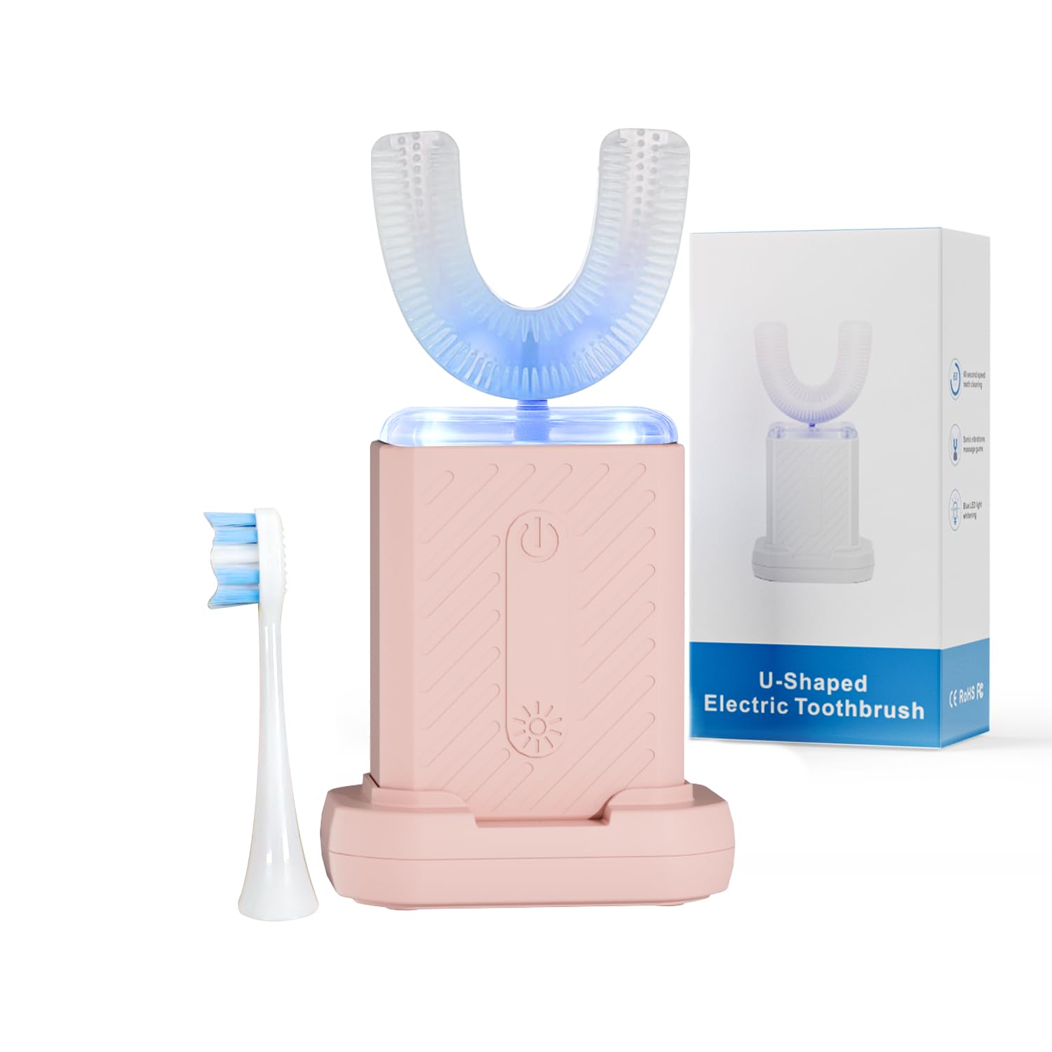 COOBST U-Shaped Electric Toothbrush for Adults, front view