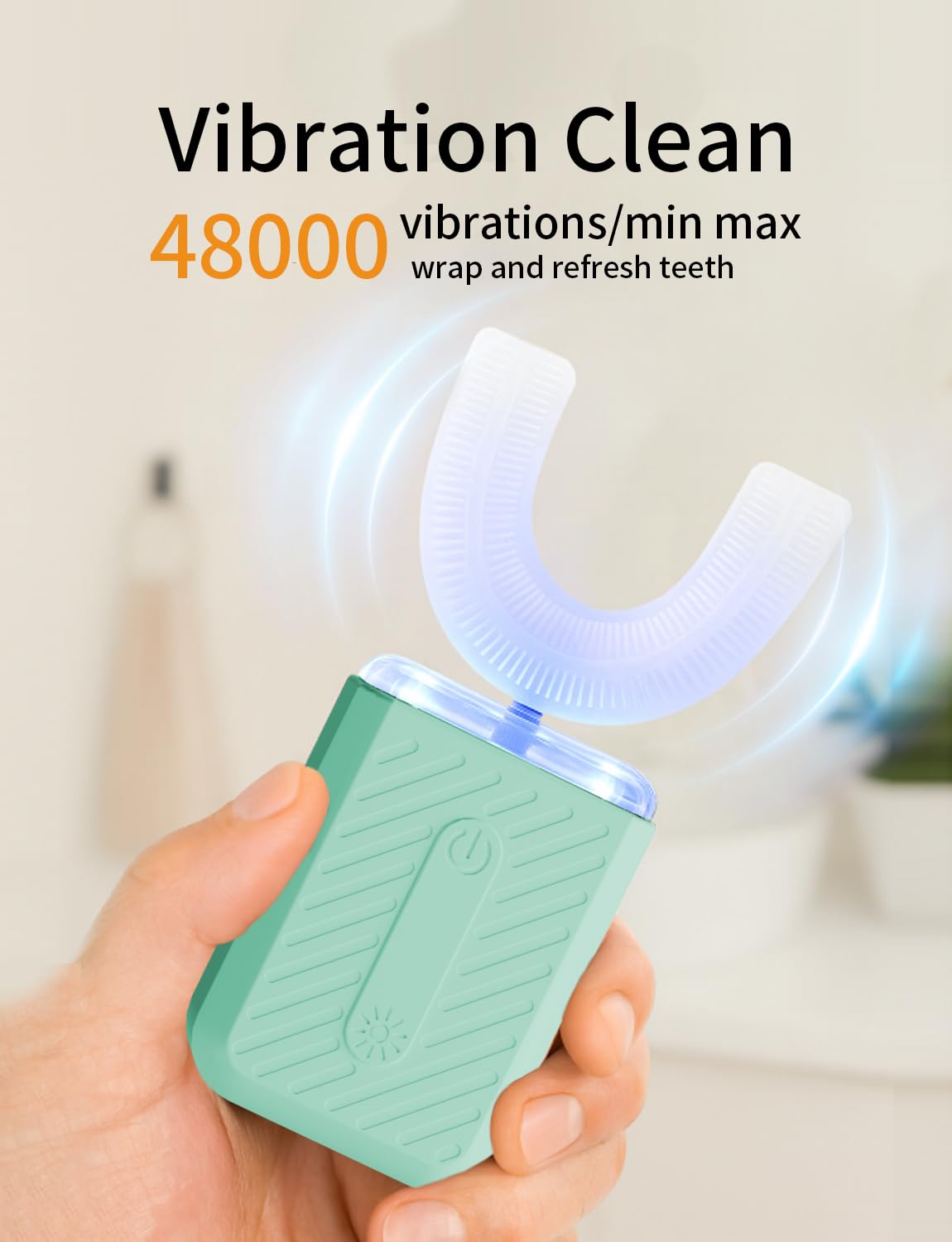 IPX7 waterproof certification mark on COOBST toothbrush