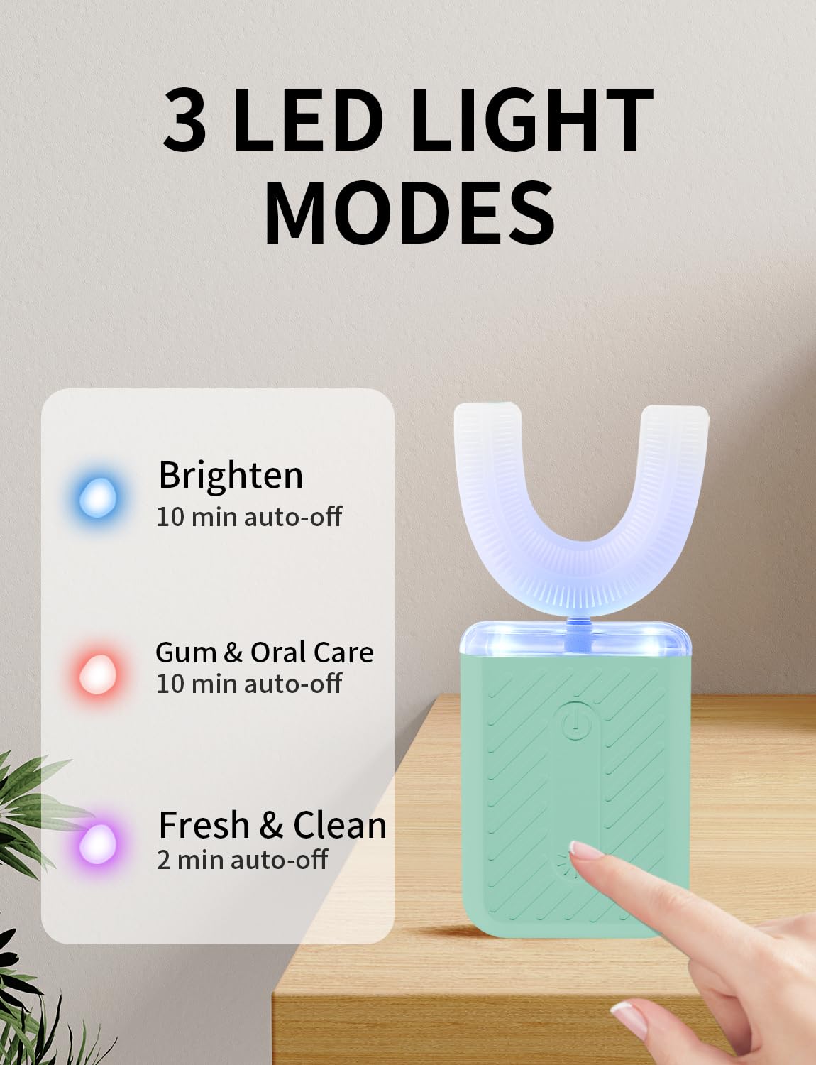 60-second cleaning with up to 48,000 vibrations per minute