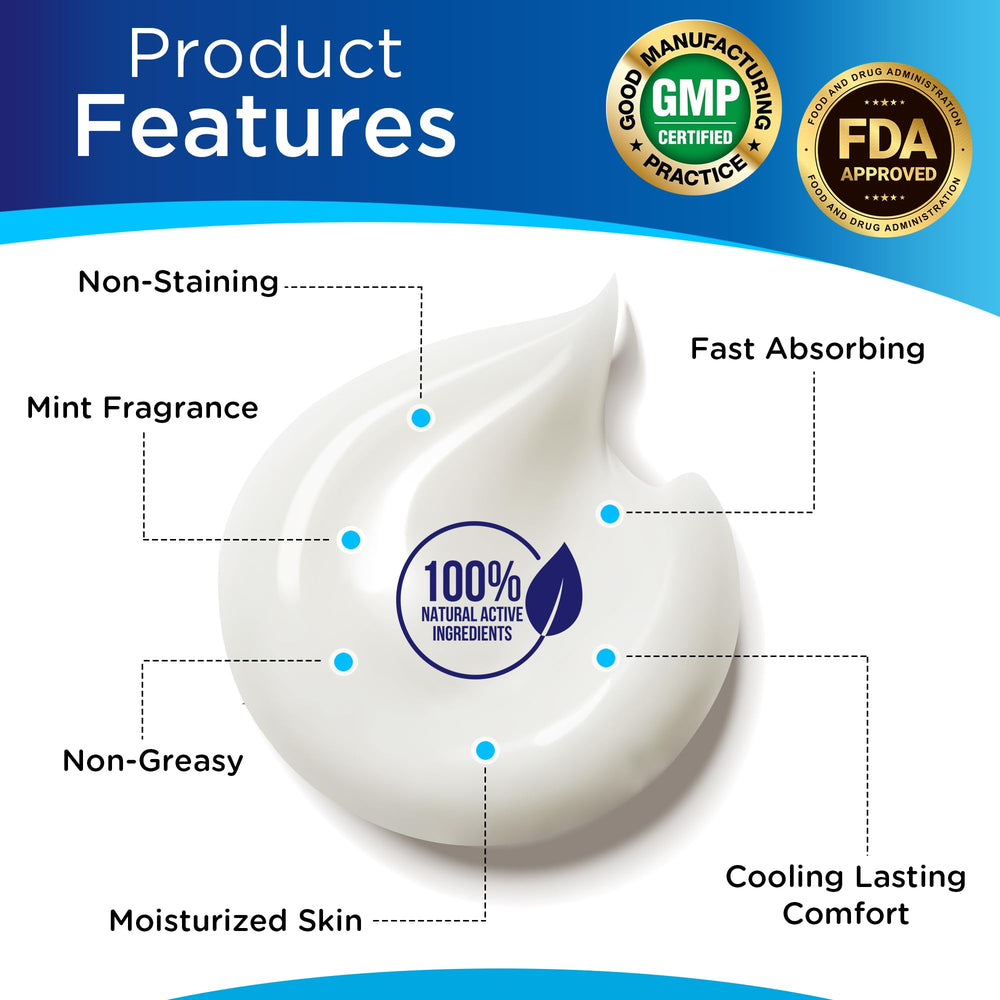 Menthol cooling action for joints and muscles