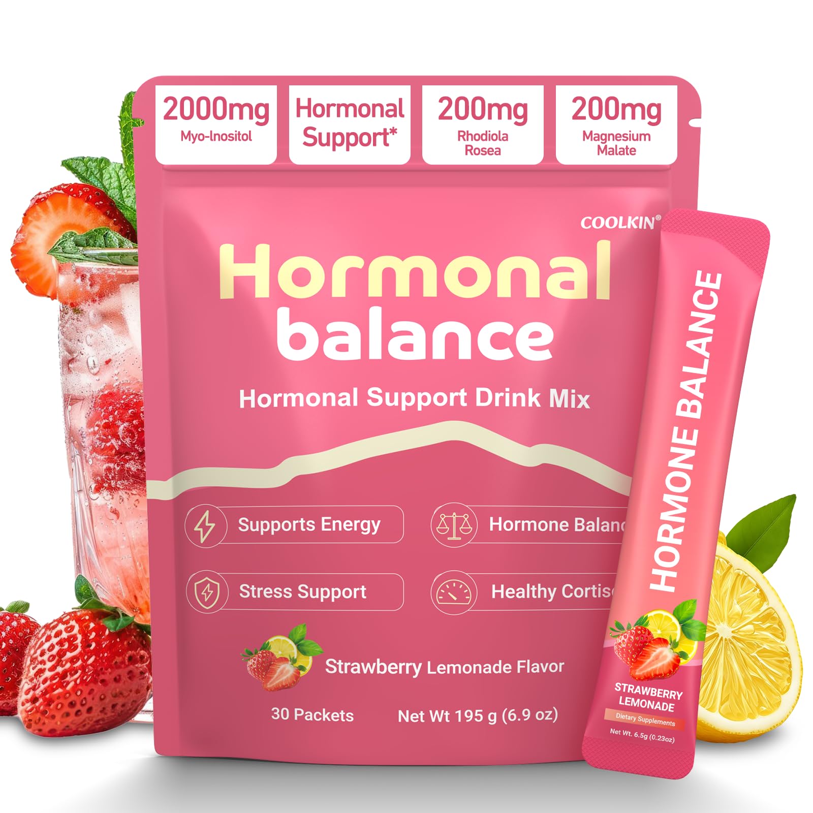 COOLKIN front packaging showing hormone balance benefits