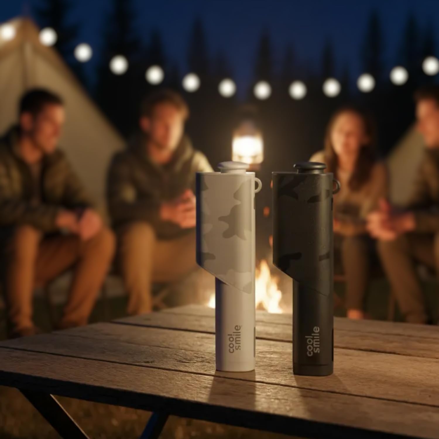 Blue exterior with compact travel-friendly design