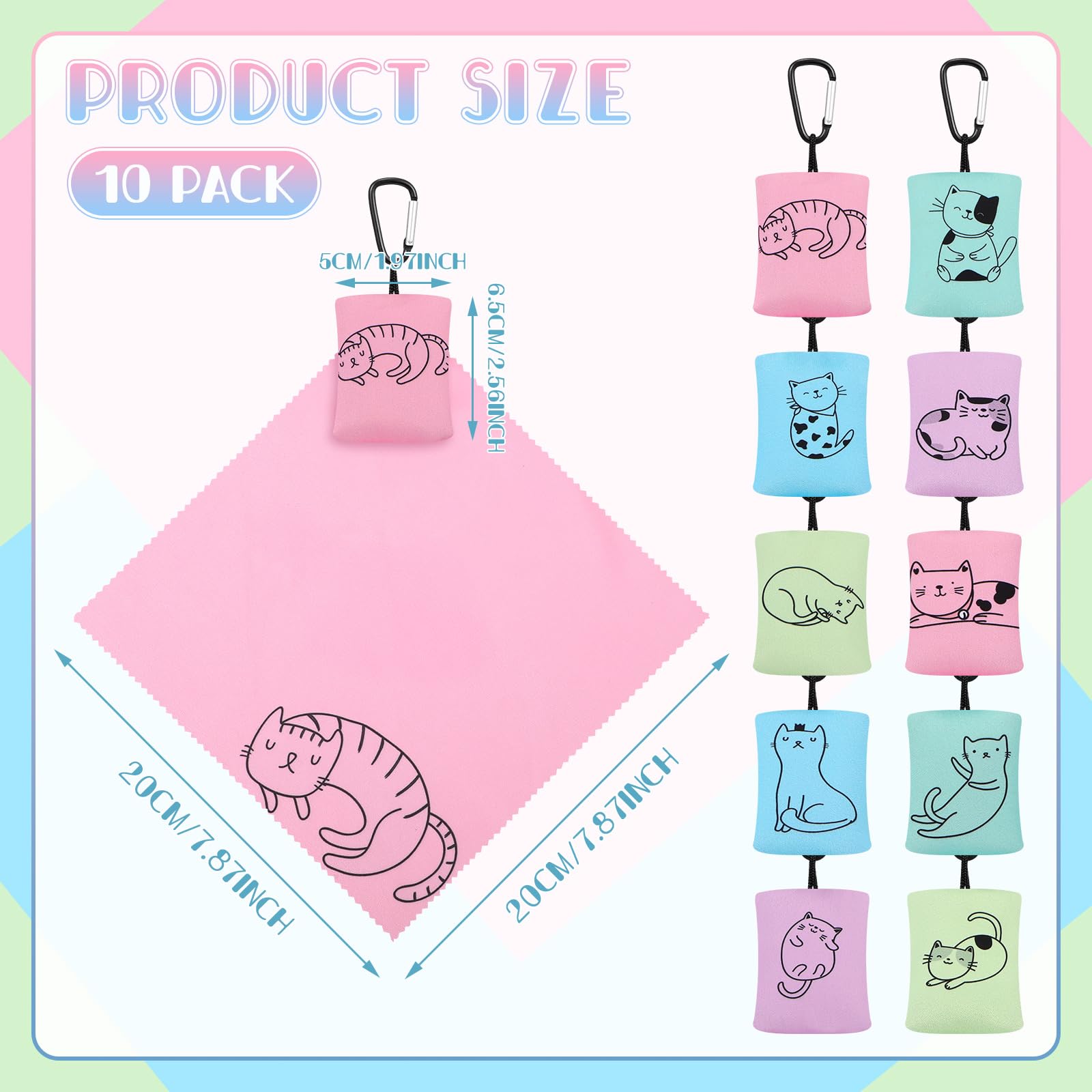 Cat styles: 10 different kitty cloths for glasses and screens