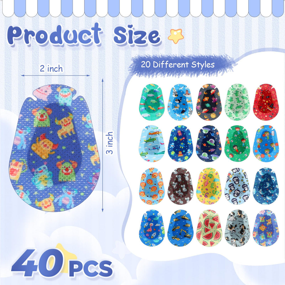 Assorted child eye patches in dinosaurs, astronauts, rockets for kids