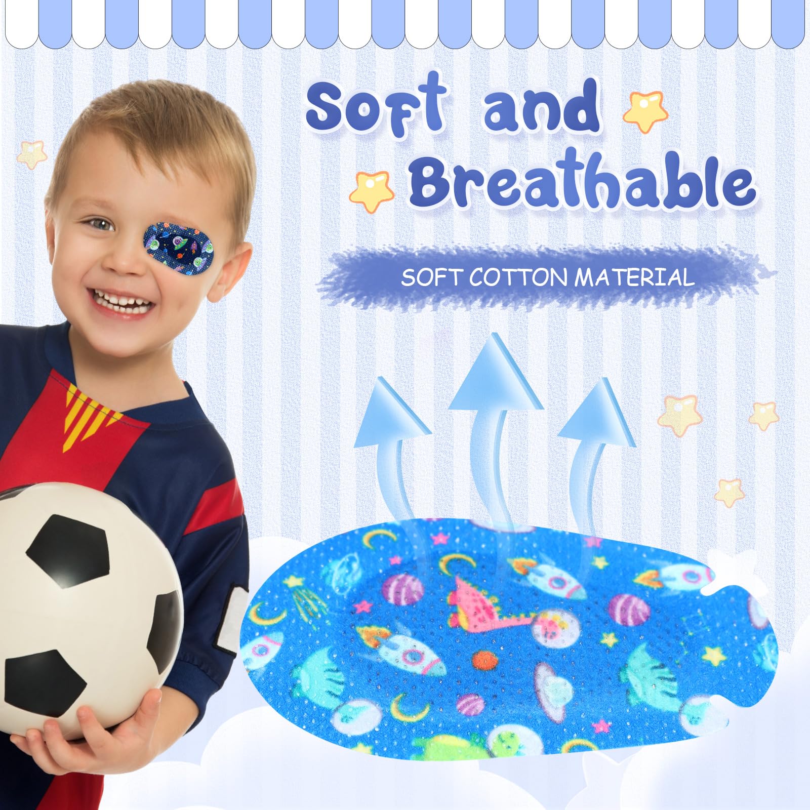 Dinosaur-pattern eye patch for kids