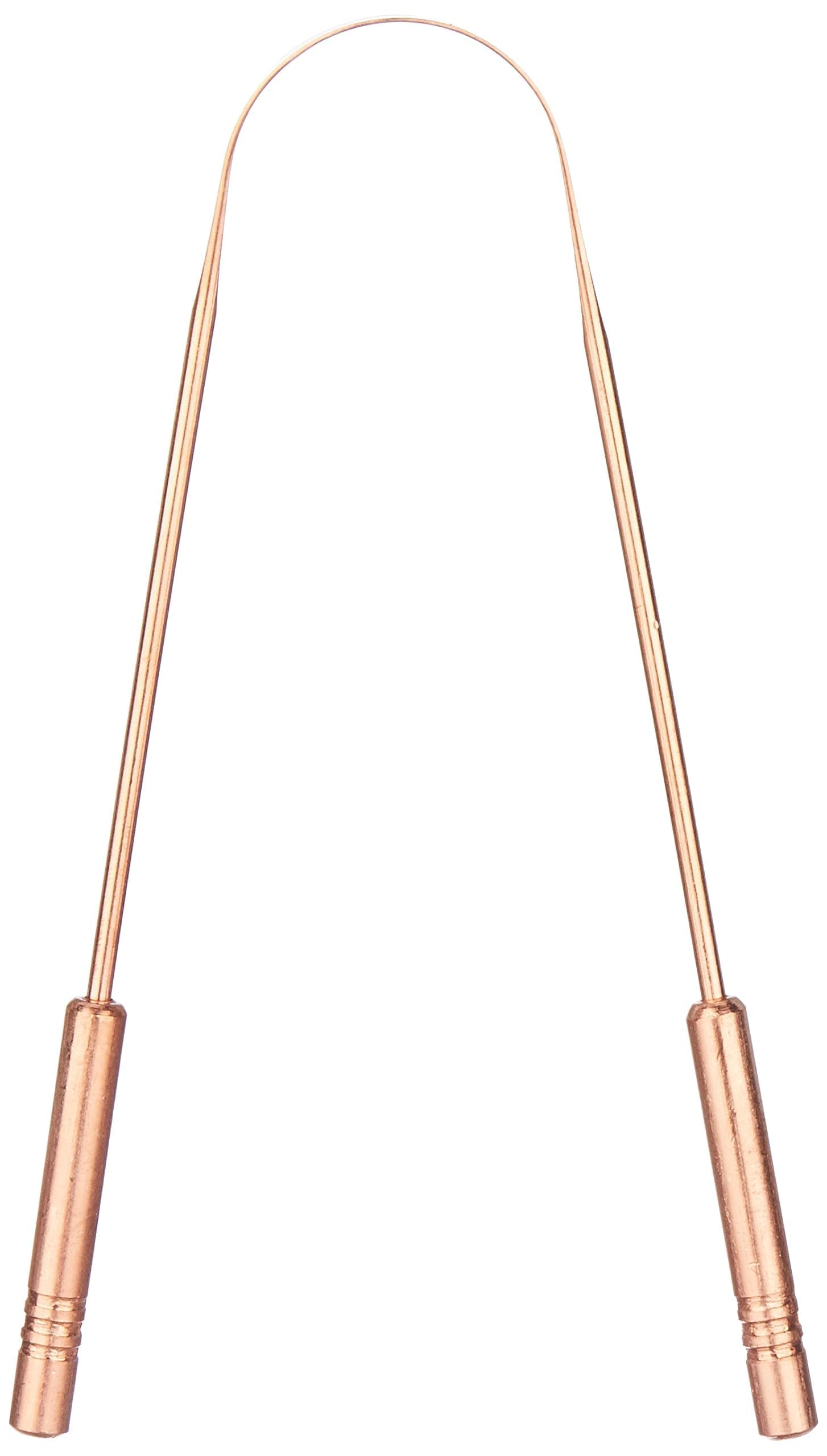 Travel-ready copper tongue scraper 2-pack