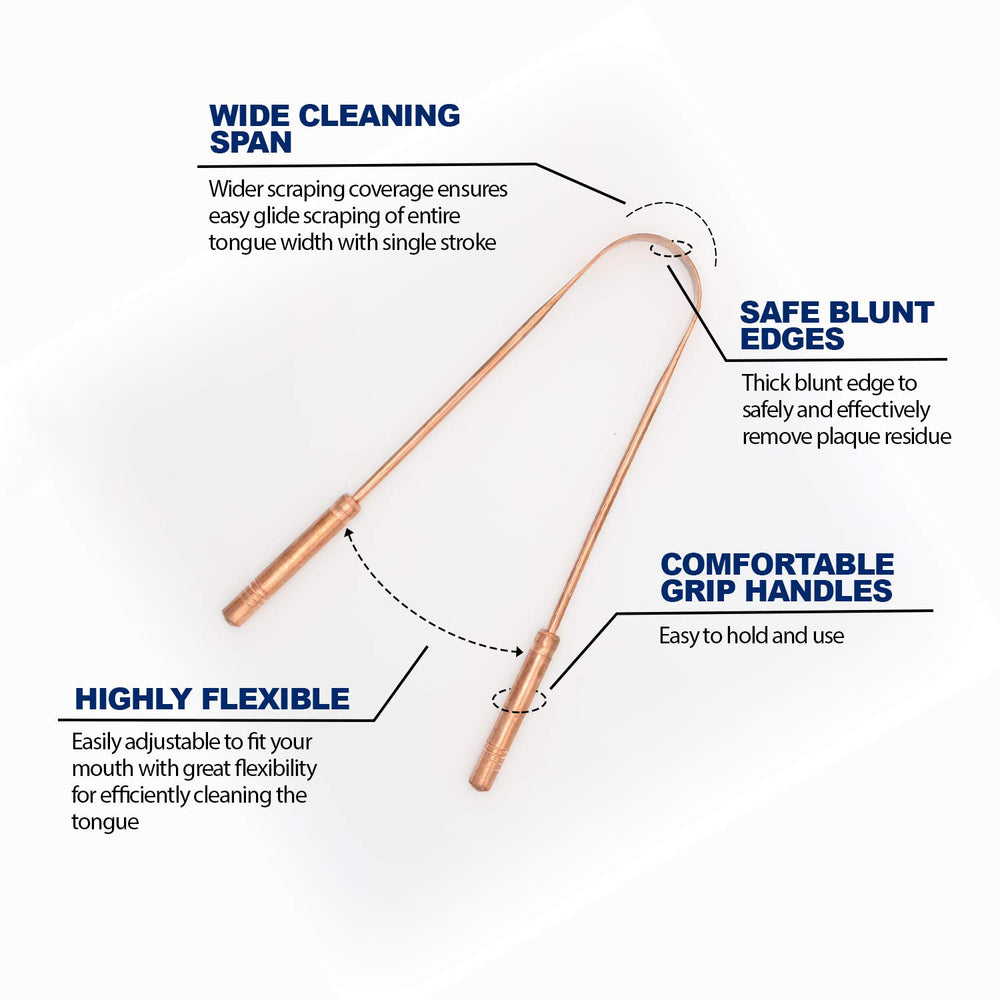 Tongue scraper with hessian travel case