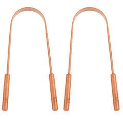 Copper tongue scraper with traditional Ayurvedic design