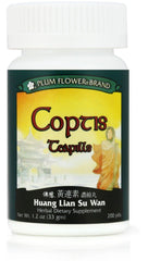 Coptis Teapills Huang Lian Su Wan 200-count Plum Flower bottle