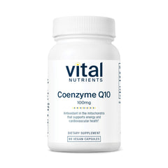 Vital Nutrients CoQ10 100mg vegan supplement bottle label