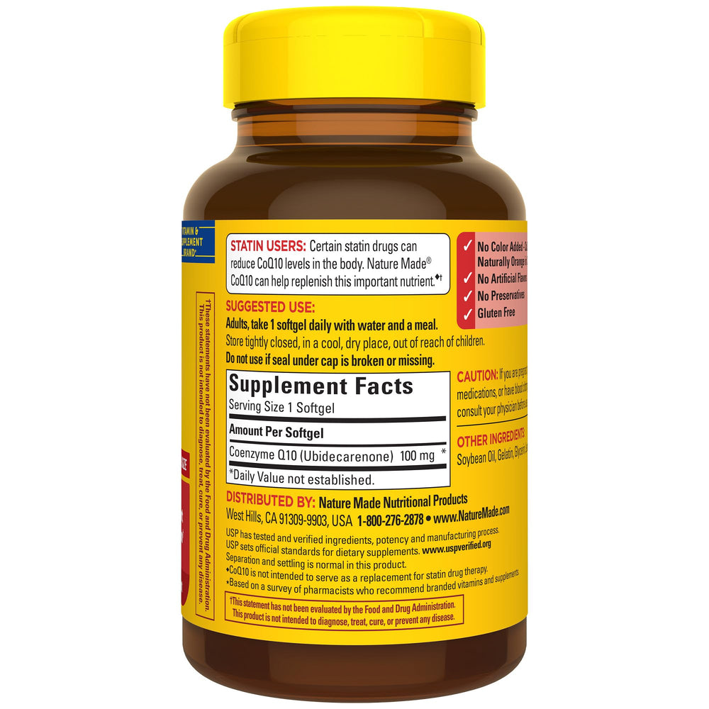 120-day supply bottle of Nature Made CoQ10 100 mg