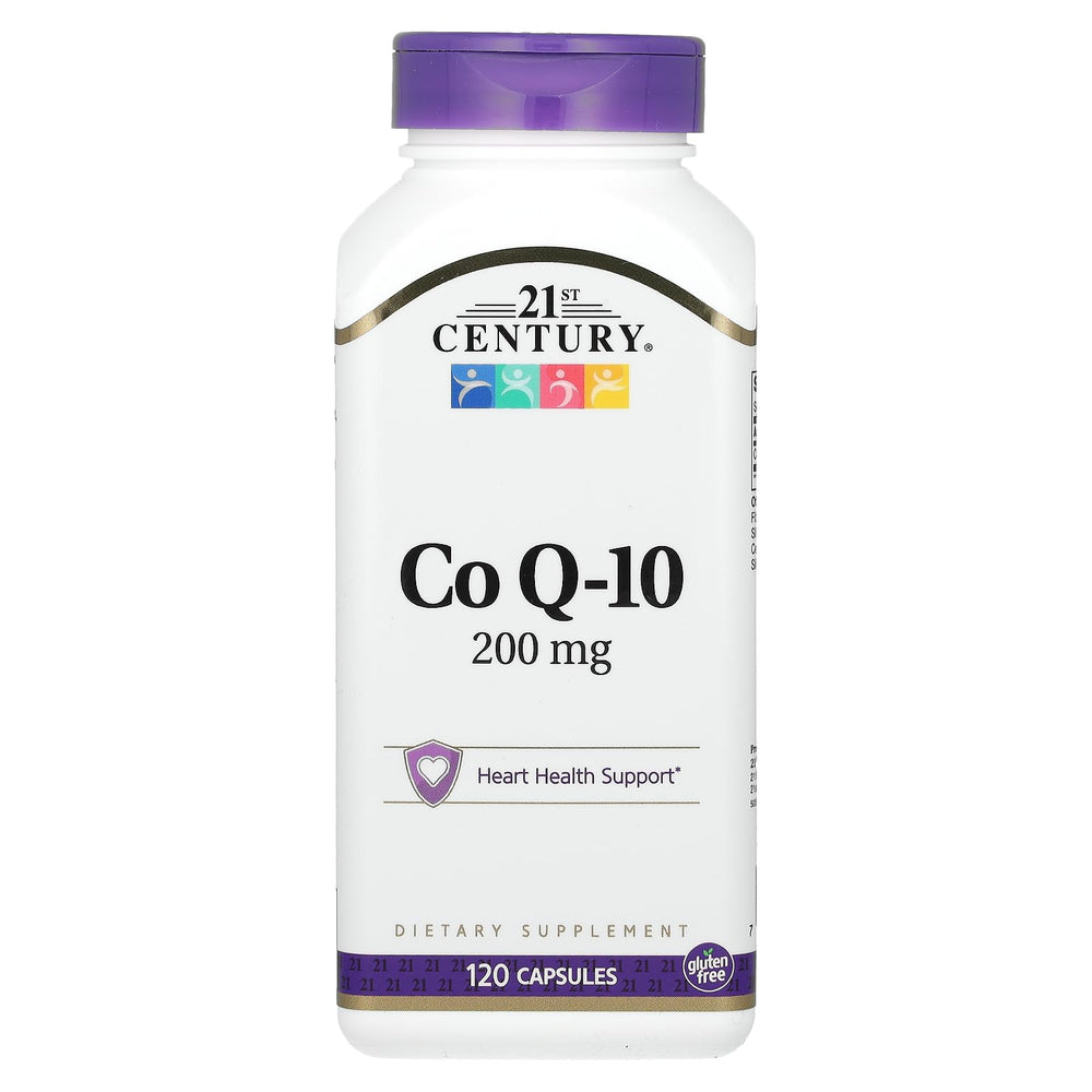 Bottle of 21st Century CoQ-10 200 mg capsules, 120 count