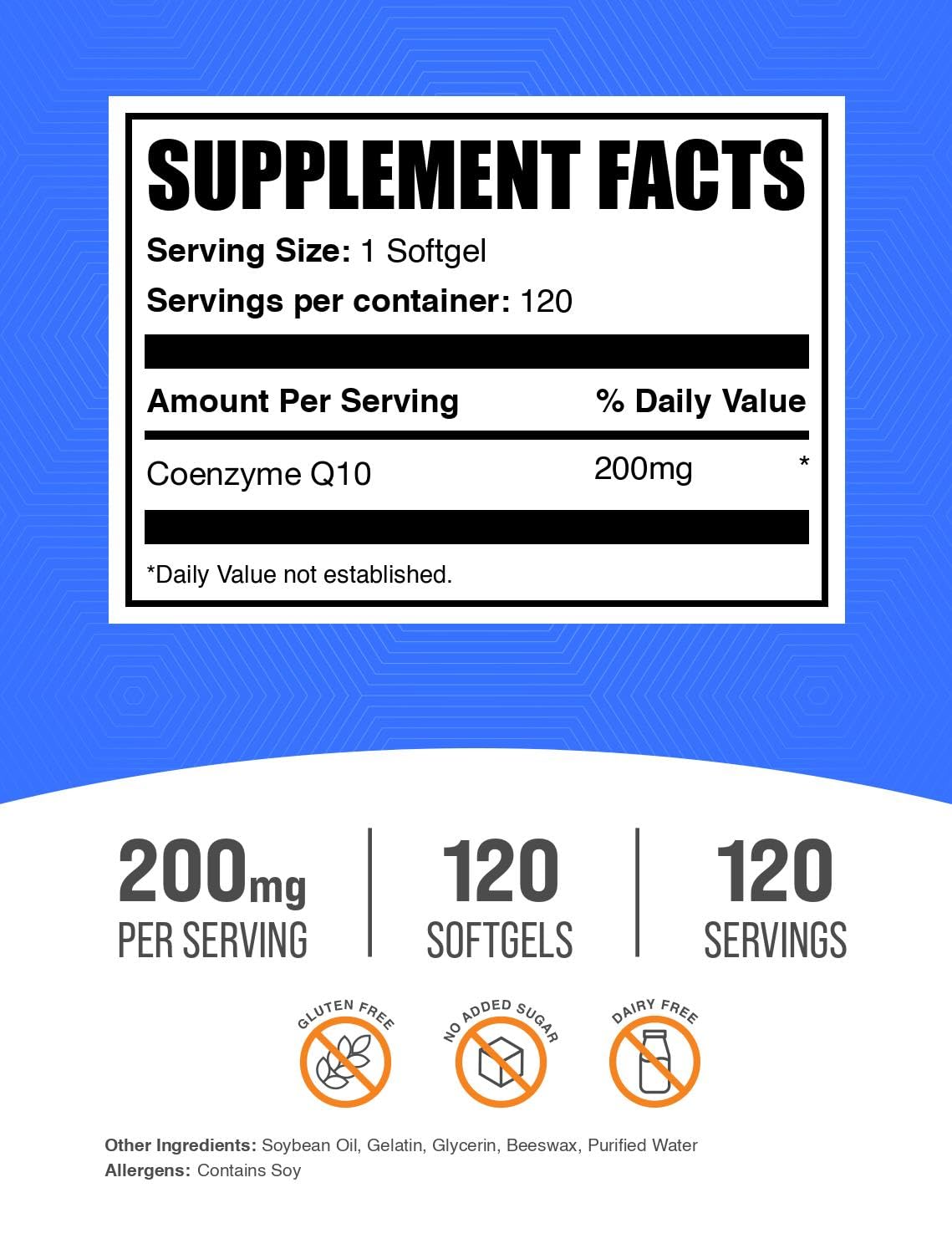 CoQ10 200mg softgels packaging box