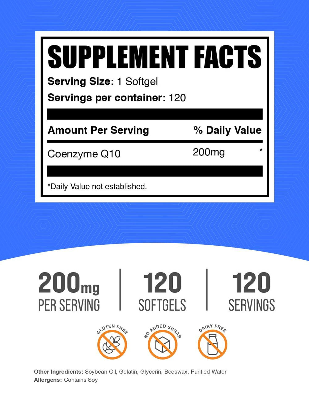 CoQ10 200mg softgels packaging box