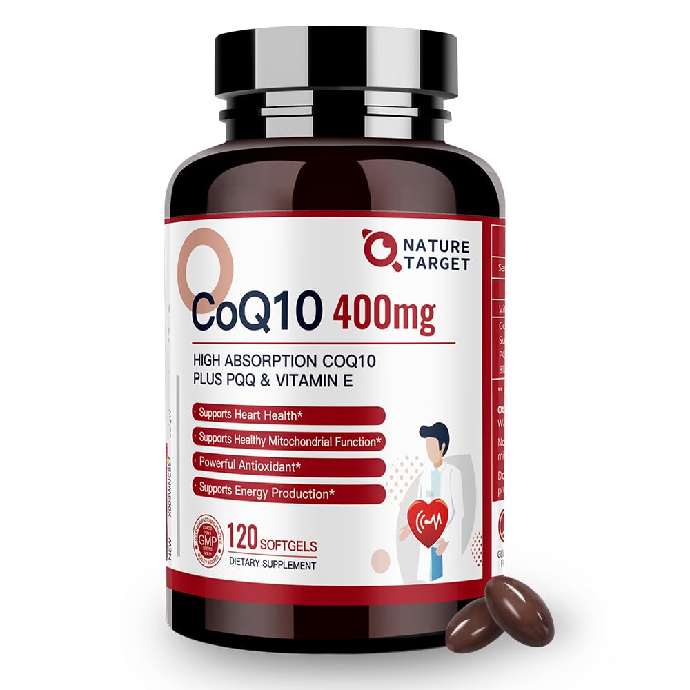 Product overview image for Nature Target CoQ10-400mg with PQQ