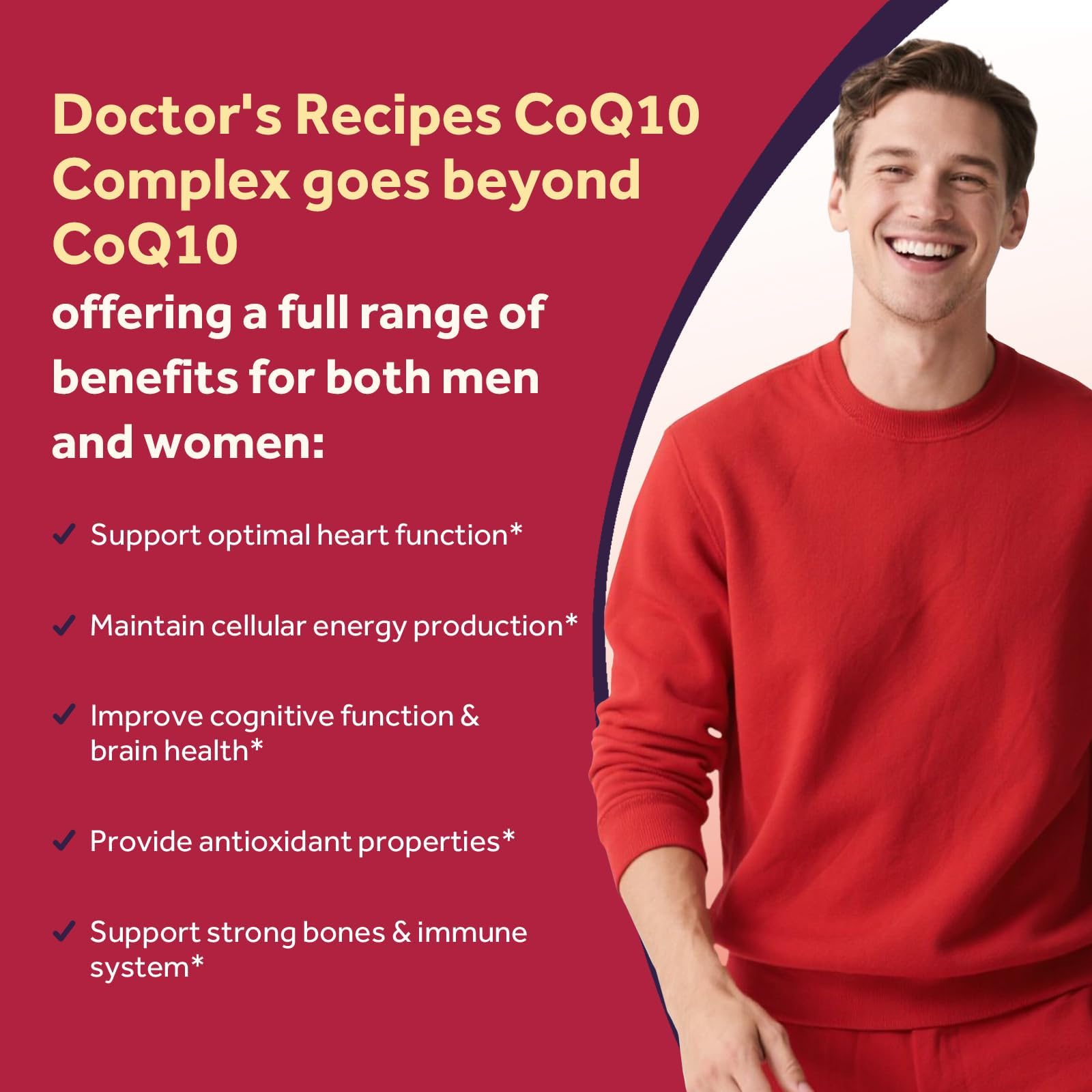 Supplement facts with PQQ and B-Complex vitamins