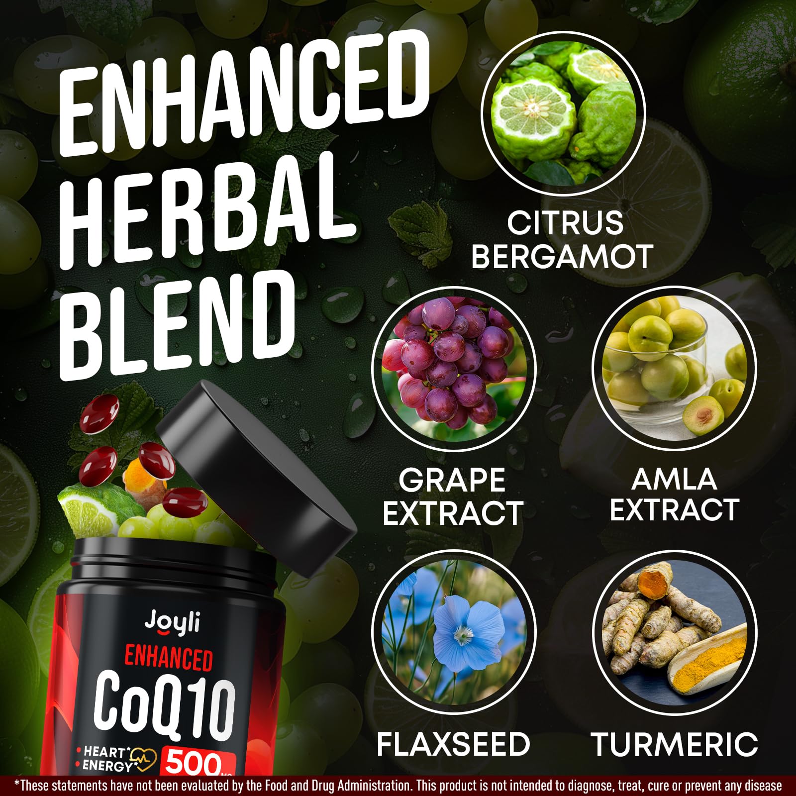 Made in the USA Joyli CoQ10 500mg bottle