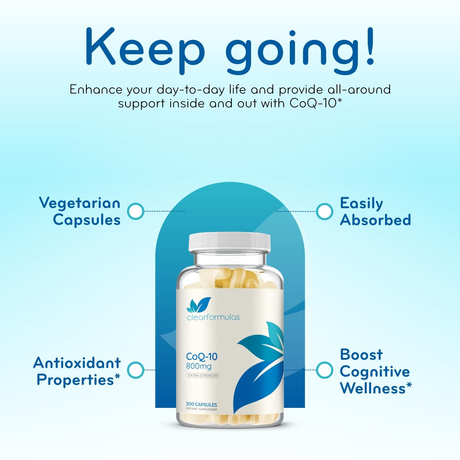Allergen-free CoQ10 supplement packaging