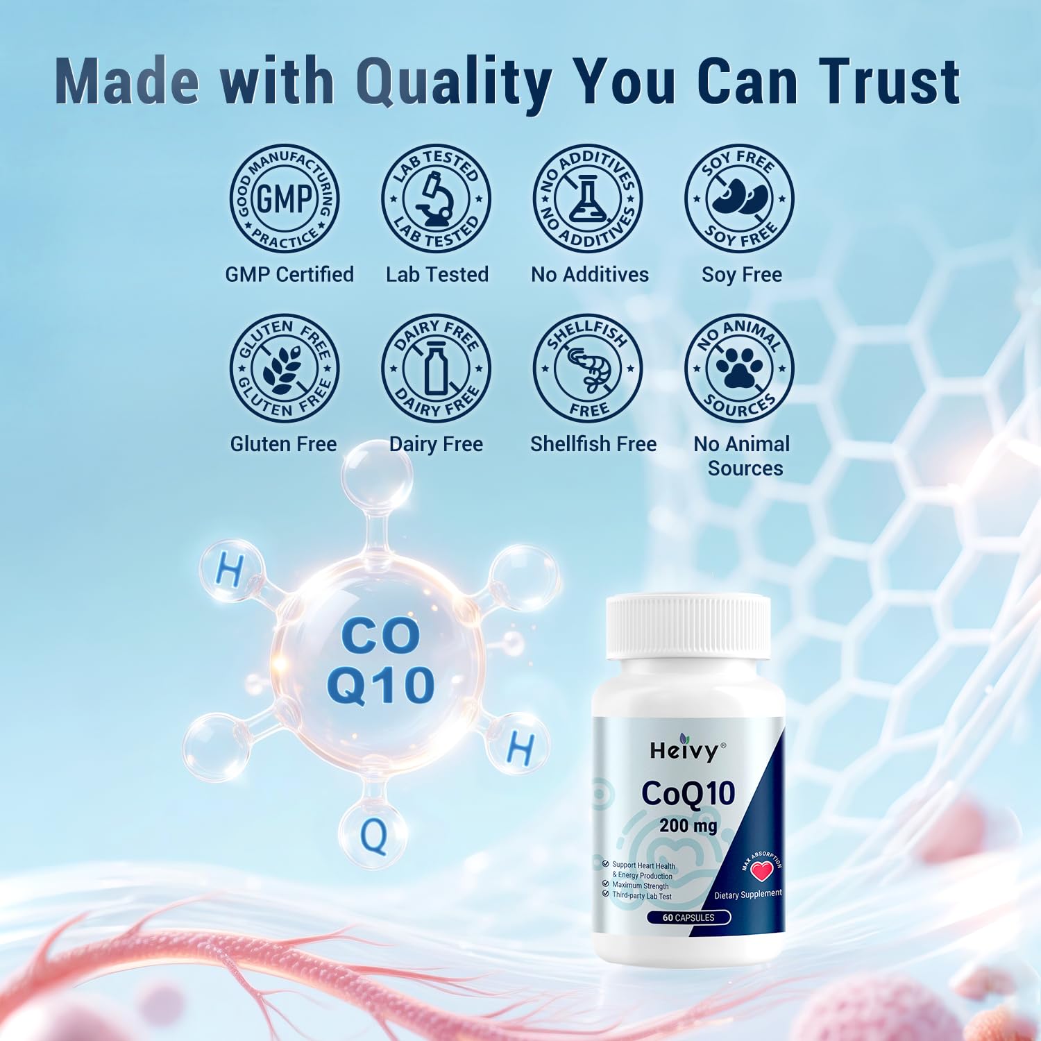 CoQ10 promoting brain health and mental clarity