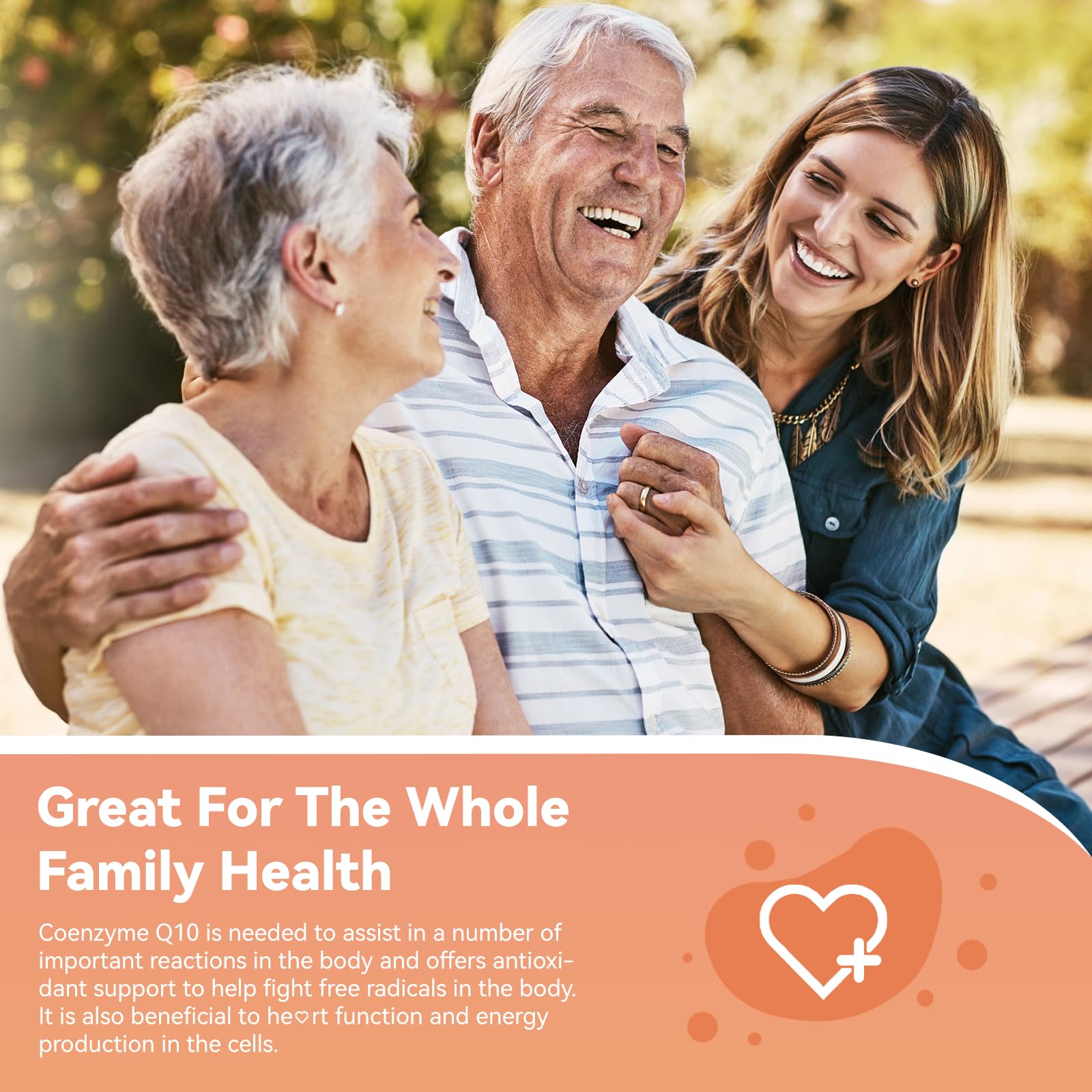 Energy and vitality concept with CoQ10 gummies