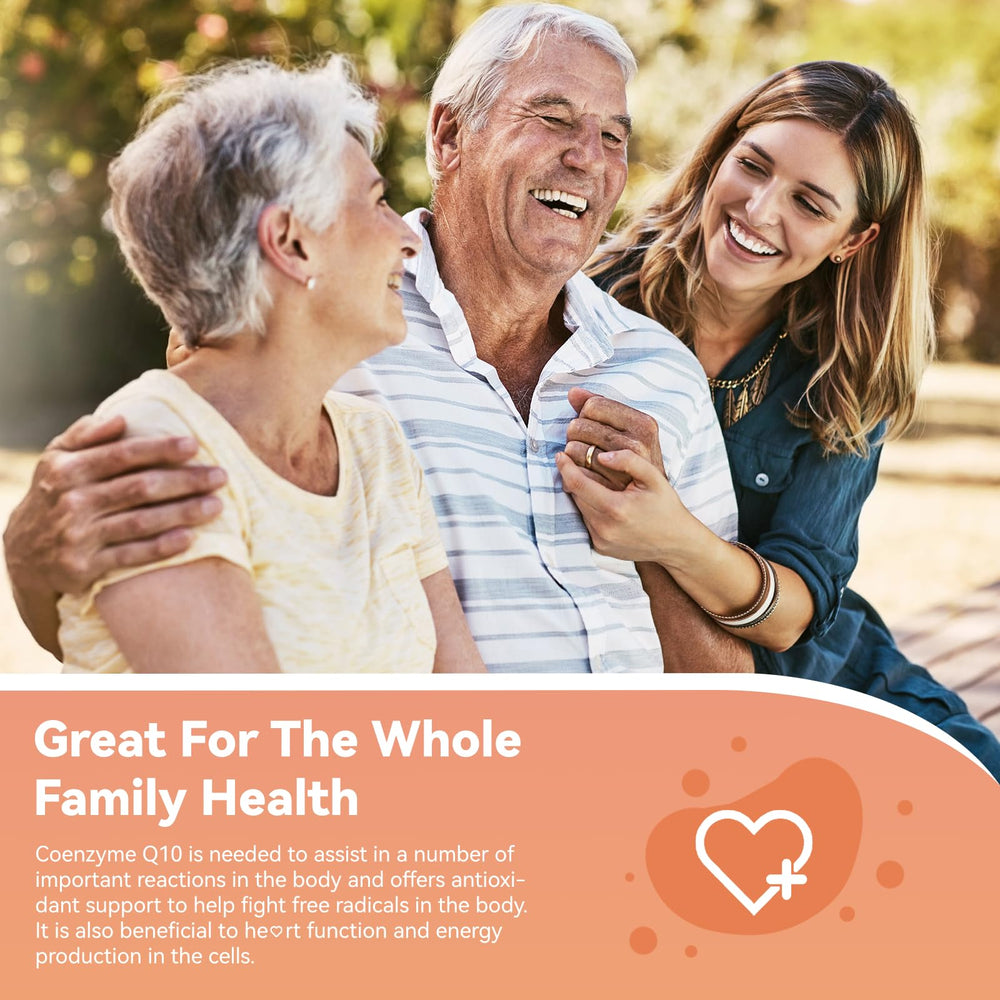 Energy and vitality concept with CoQ10 gummies