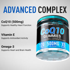 Vegan sugar-free label for CoQ10 gummies