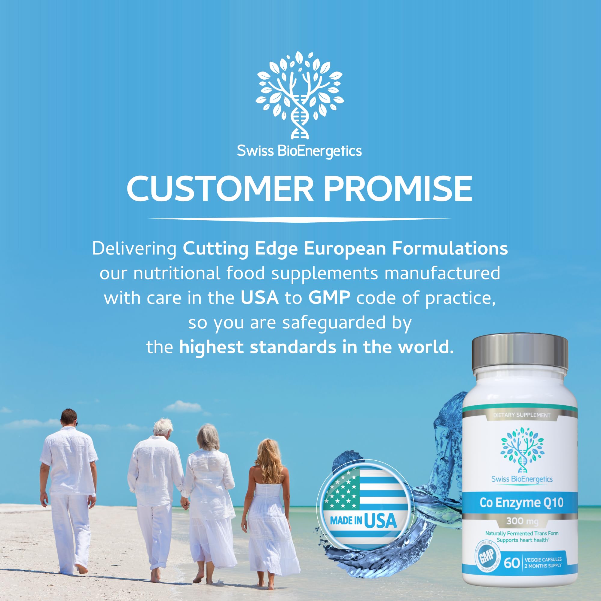 Non-GMO, lactose-free, dairy-free CoQ10 capsule