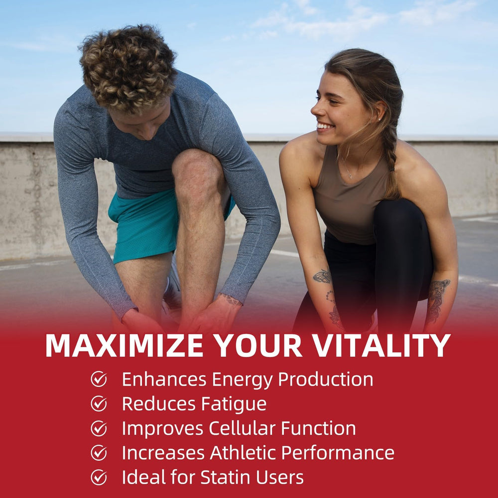 Non-GMO, gluten-free, soy-free CoQ10 supplement packaging