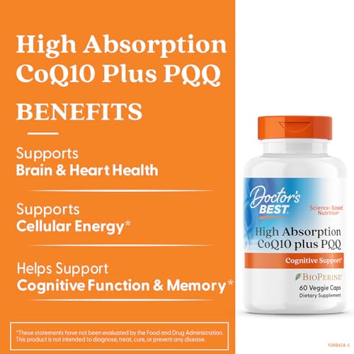 Close-up of vegetarian CoQ10 and PQQ capsules