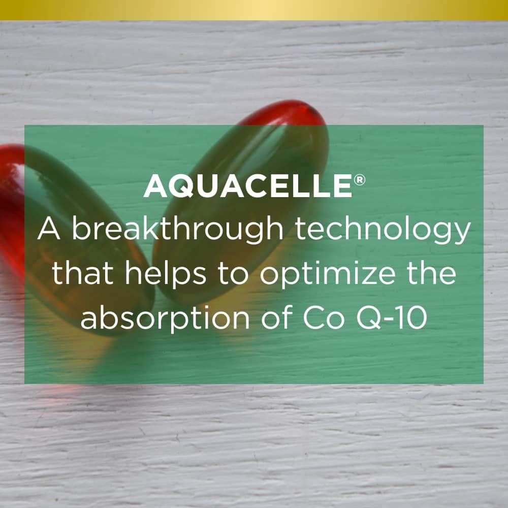 Rapid-release CoQ-10 softgels 90-count packaging