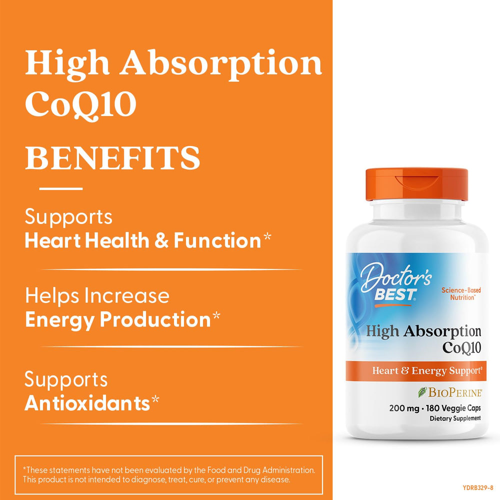 CoQ10 with BioPerine absorption graphic