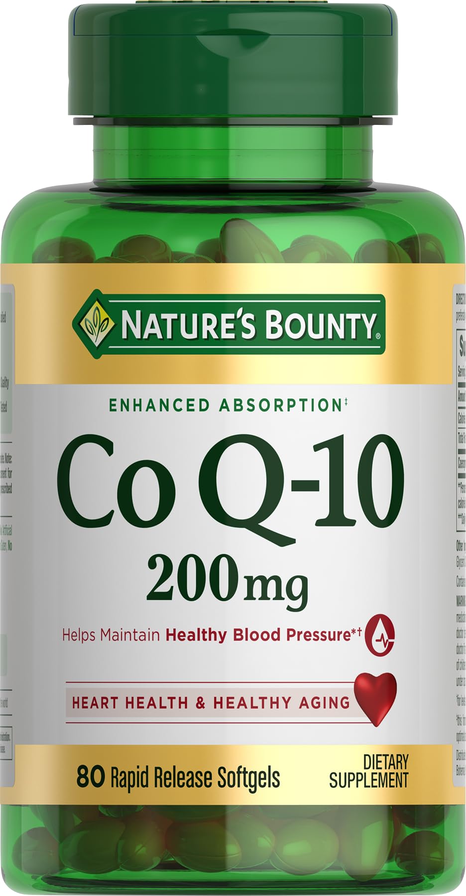 CoQ-10 200 mg softgels front view