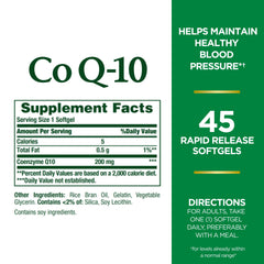 CoQ-10 Q-Sorb 200 mg softgels 45 count package
