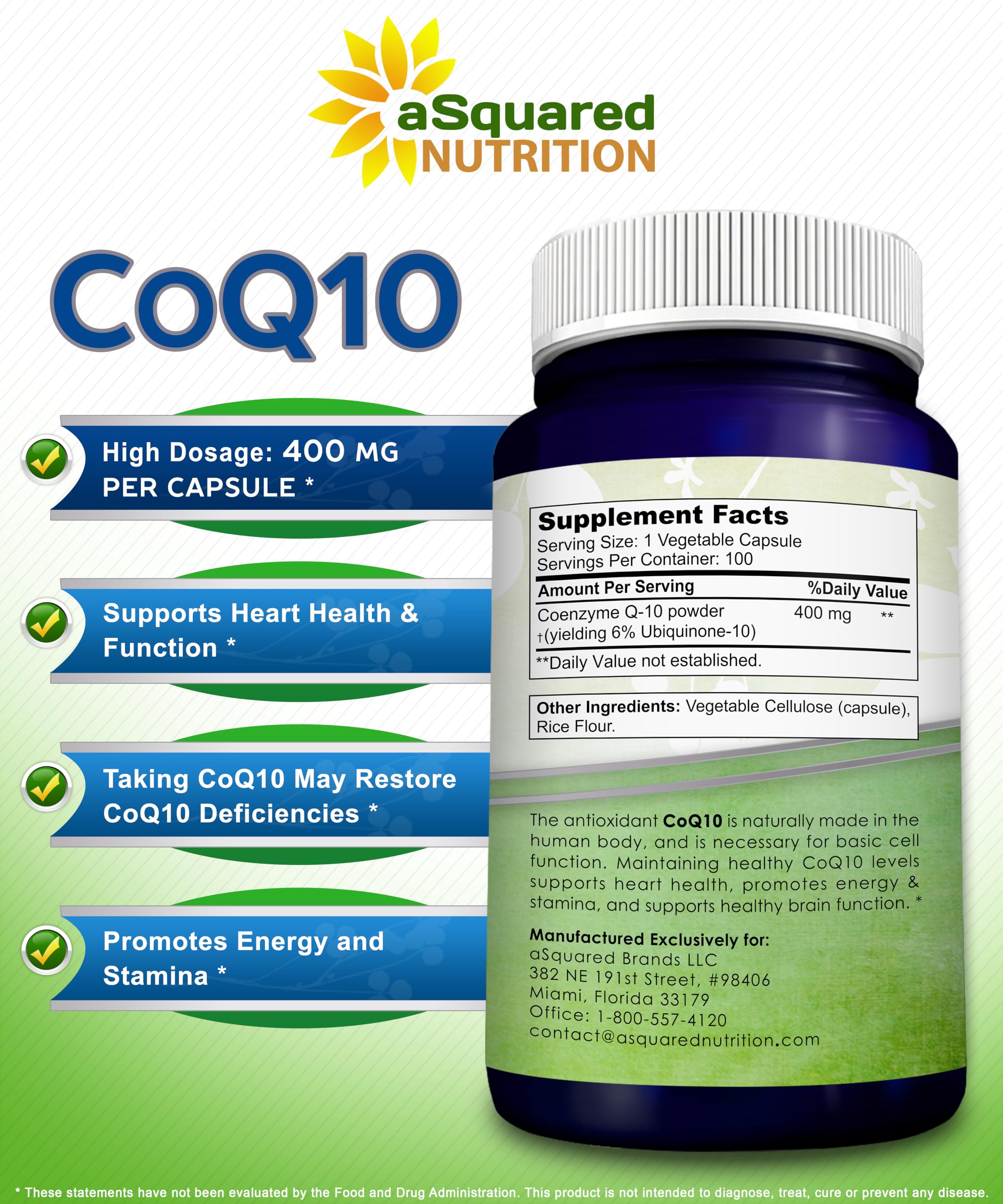 Value savings banner for CoQ10