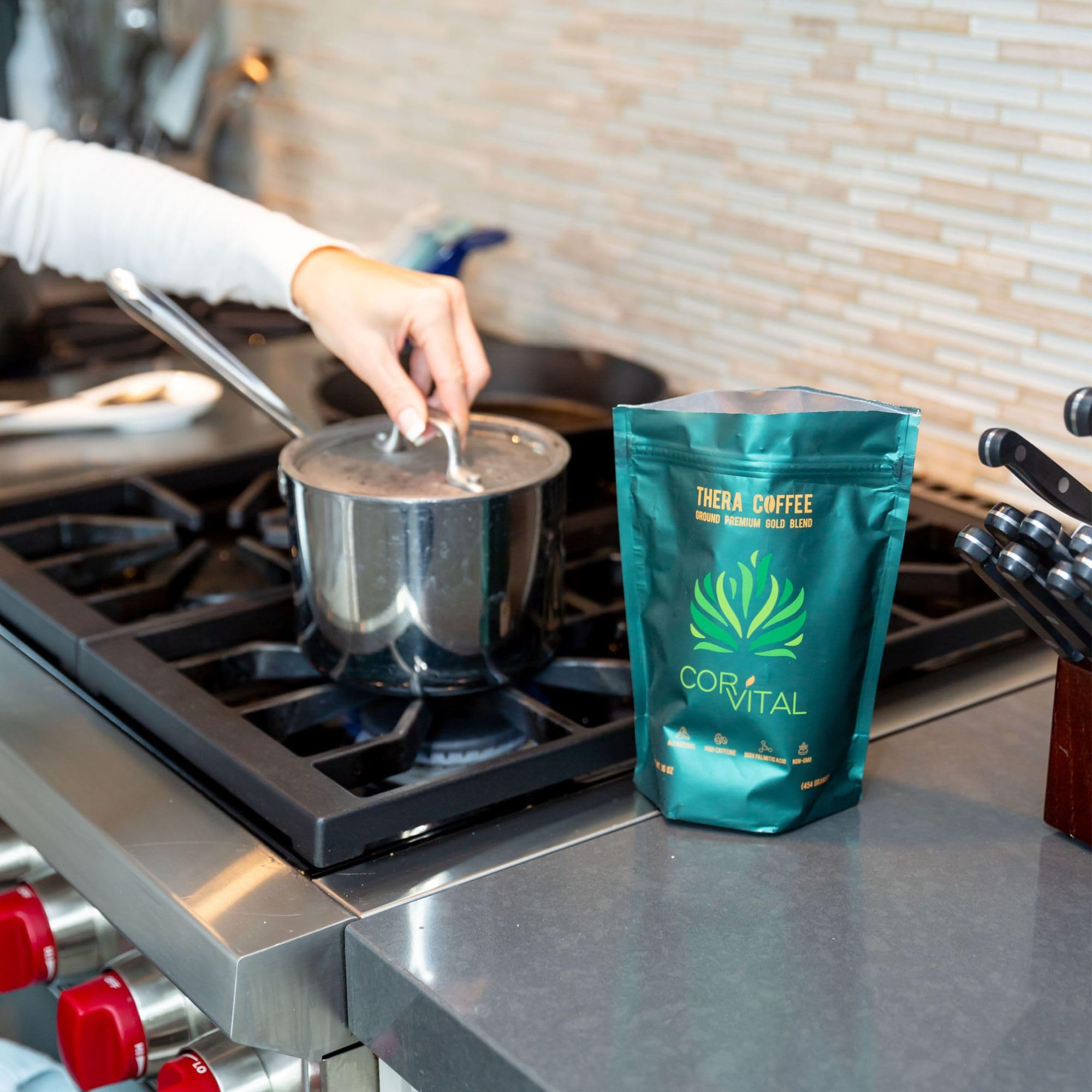 Air-roasted Cor-Vital coffee for enema