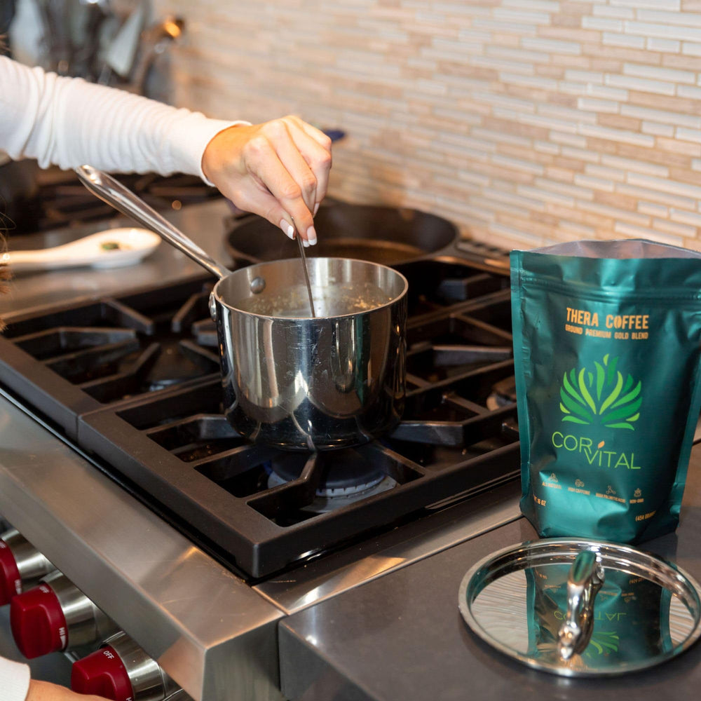 Cor-Vital Coffee Enema palmitic-acid-rich blend supports robust detox potential.