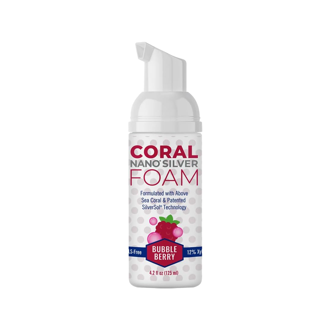 Coral Nano Silver Kids Fluoride Free Bubble Berry Toothpaste packaging, 4 oz