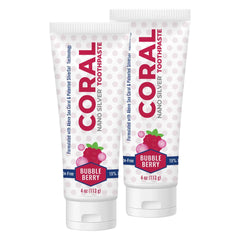 Coral Nano Silver Kids Toothpaste Berry Bubblegum packaging and tube