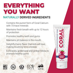 Illustration of coral calcium and nano silver particles in toothpaste