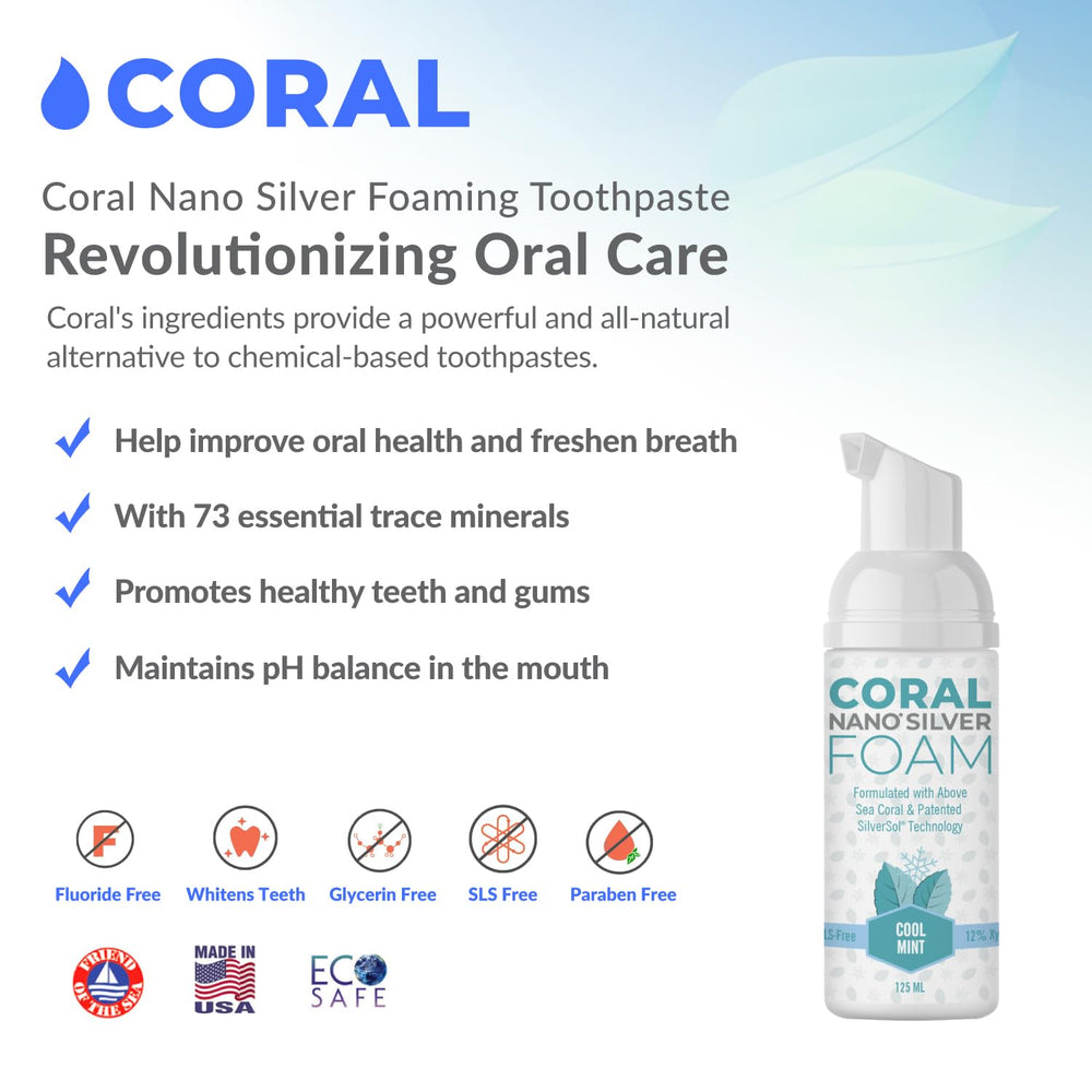 Packaging and branding of Coral Nano Silver toothpaste