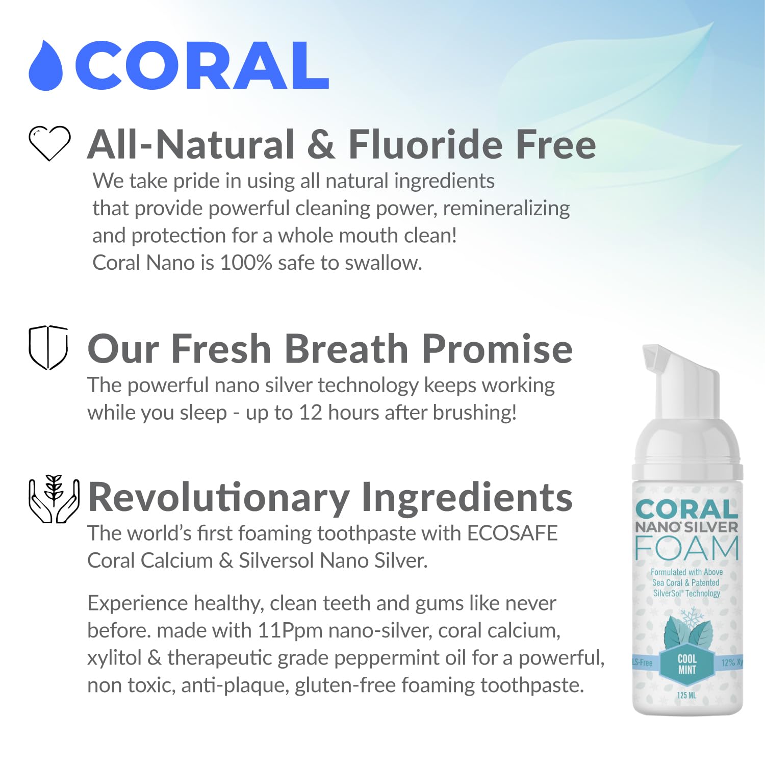 Box and packaging for Coral Nano Silver toothpaste