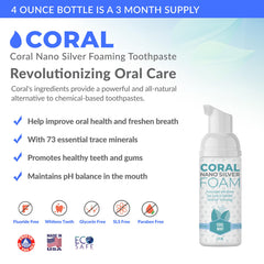 Coral Nano Silver Toothpaste 4 oz tube packaging