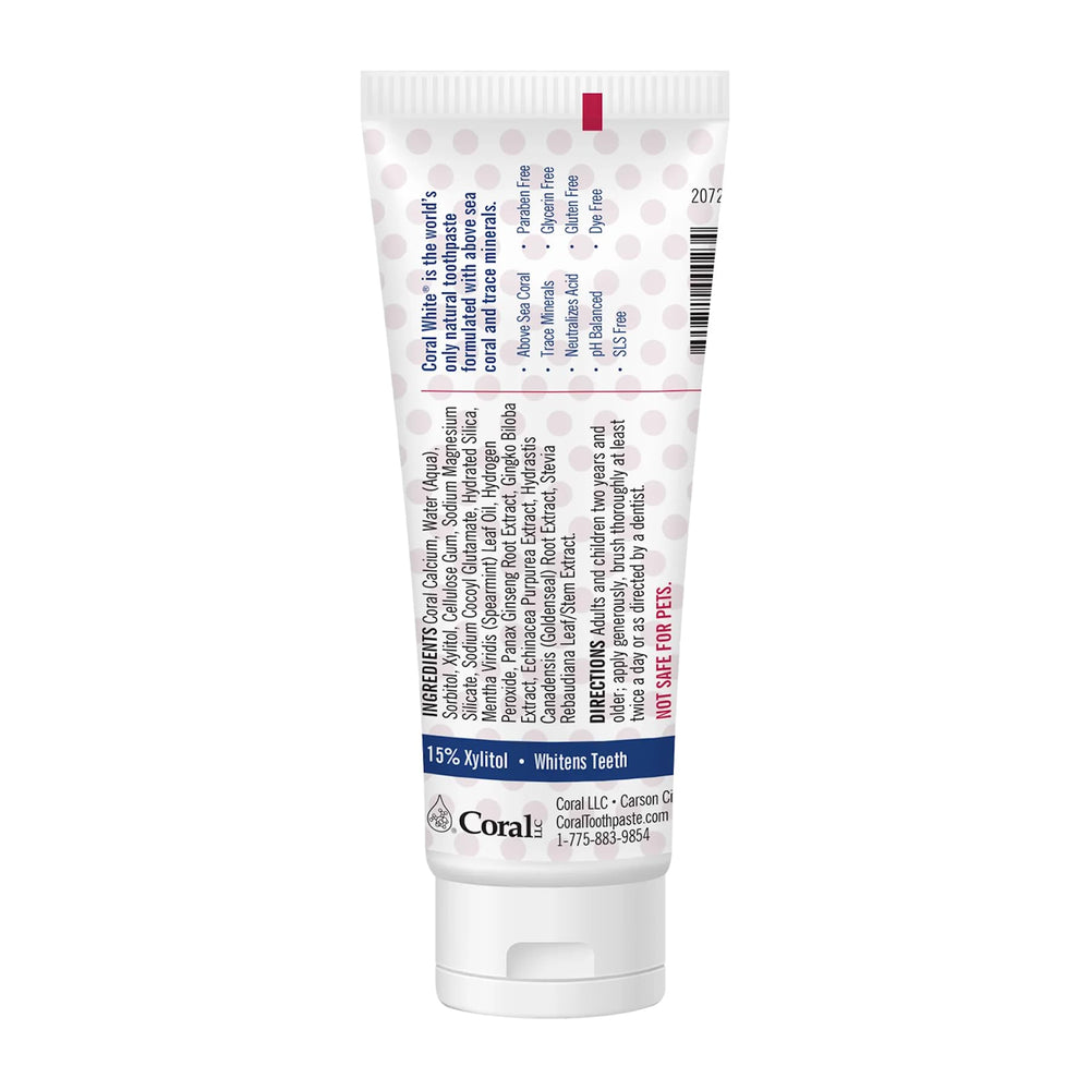 Child brushing teeth with Coral White Kids Bubble Berry toothpaste