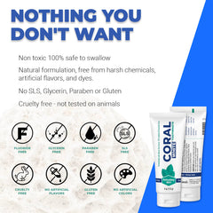 Ingredients panel highlighting coral calcium and 73 trace minerals