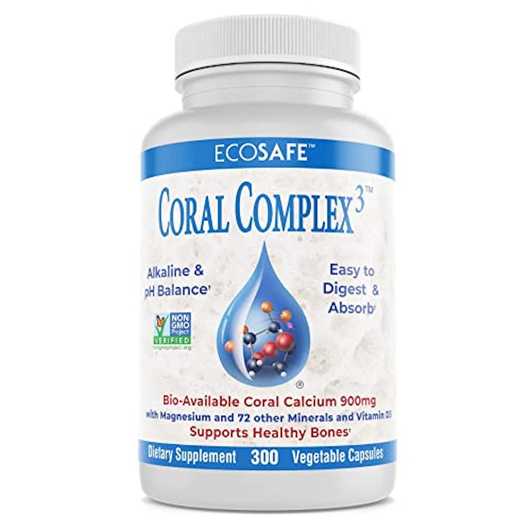 Coral Complex 3 hero image showing coral calcium capsules bottle