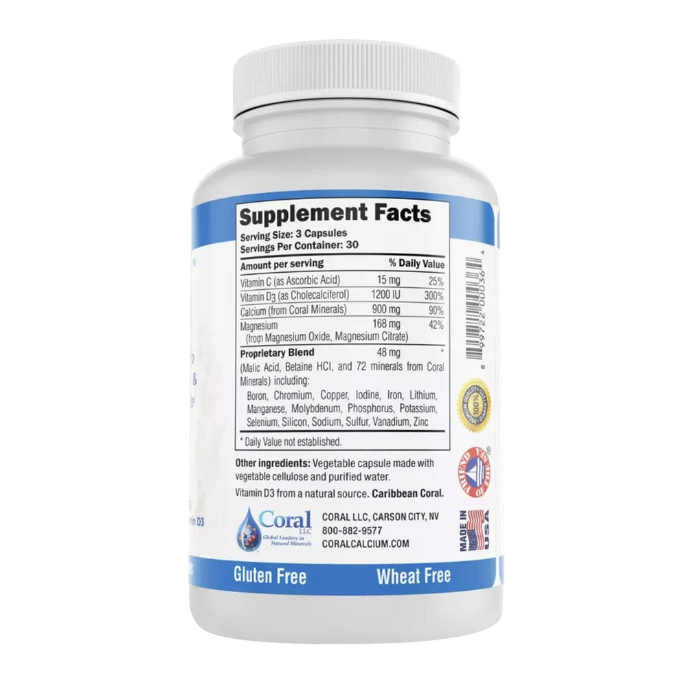 Coral Complex 3 label and packaging