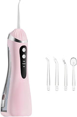 Cordless water flosser with 300ml tank and attached nozzle